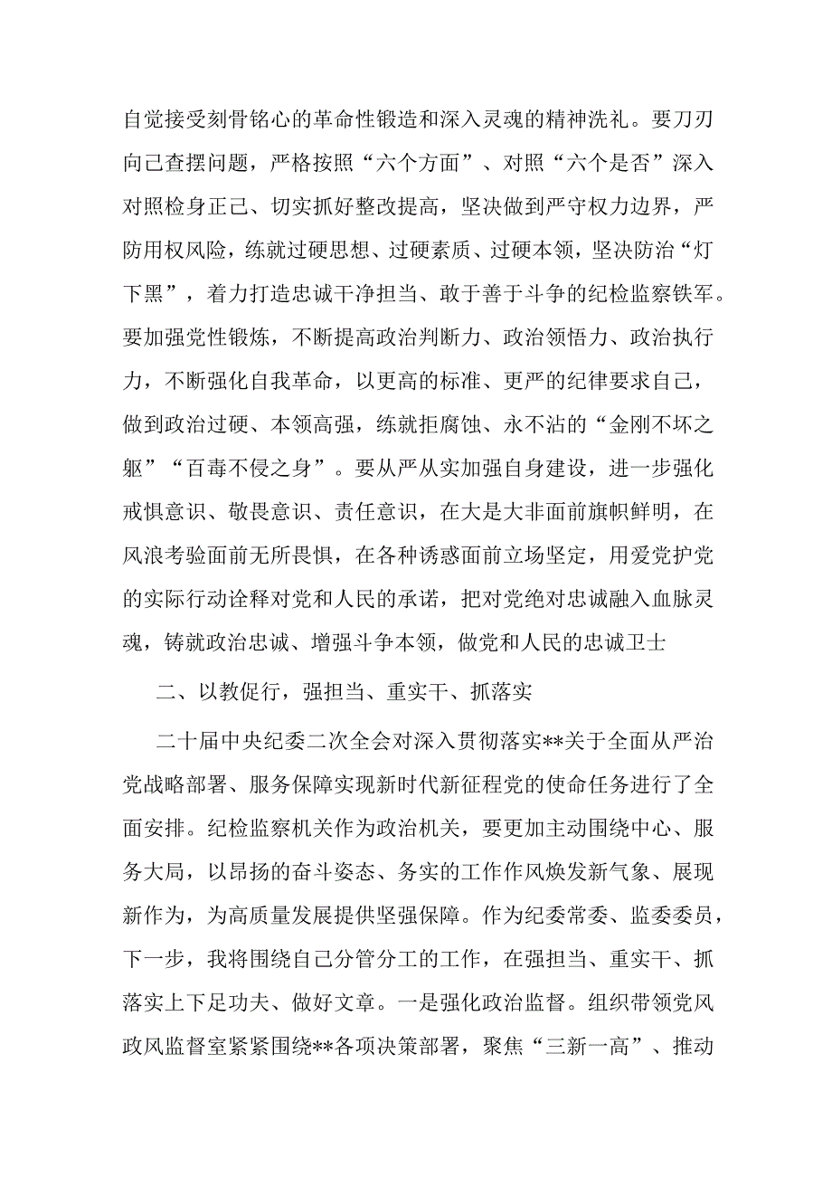 纪检监察干部队伍教育整顿感悟(1).docx_第2页