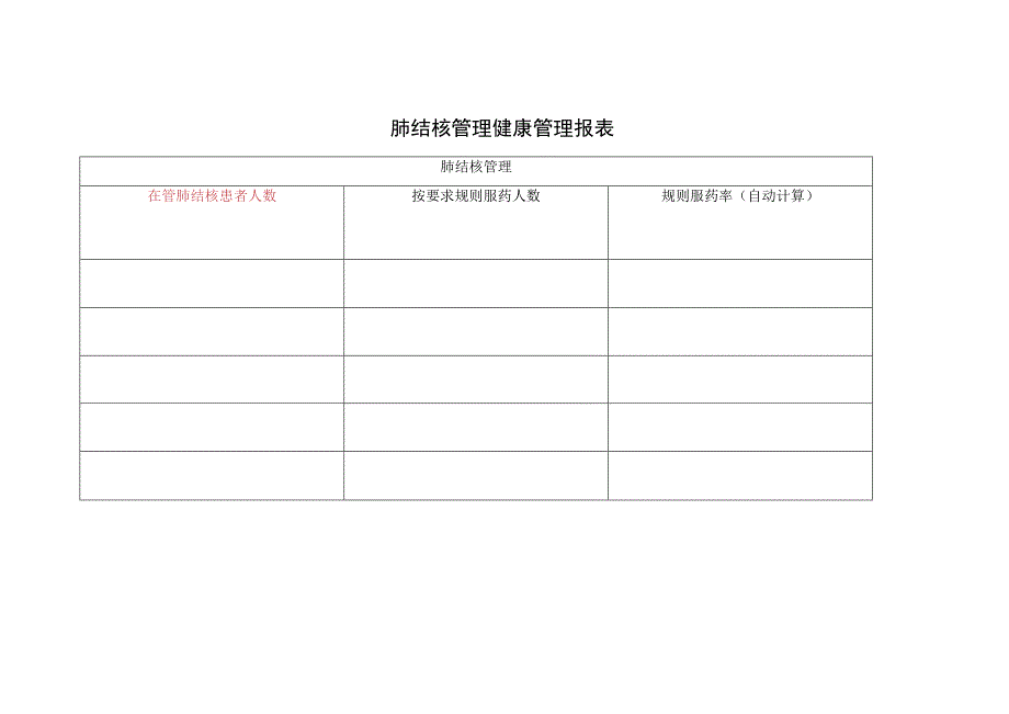 肺结核管理健康管理报表.docx_第1页