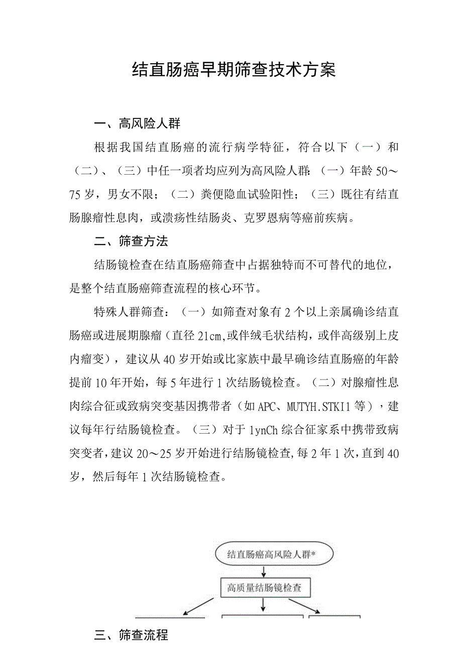 结直肠癌早期筛查技术方案.docx_第1页