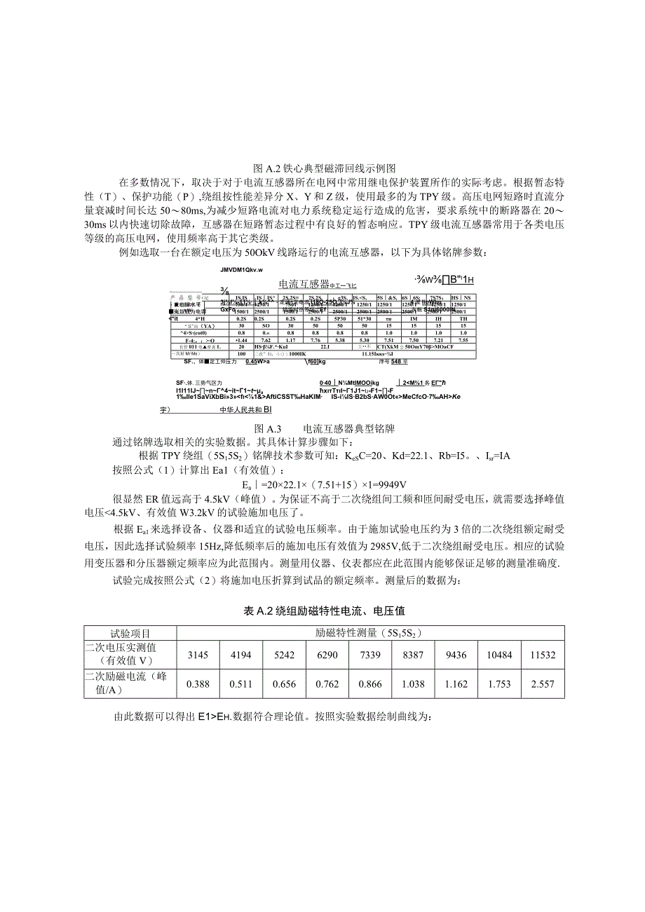 继电保护用电流互感器励磁特性试验实例、记录用表格.docx_第2页