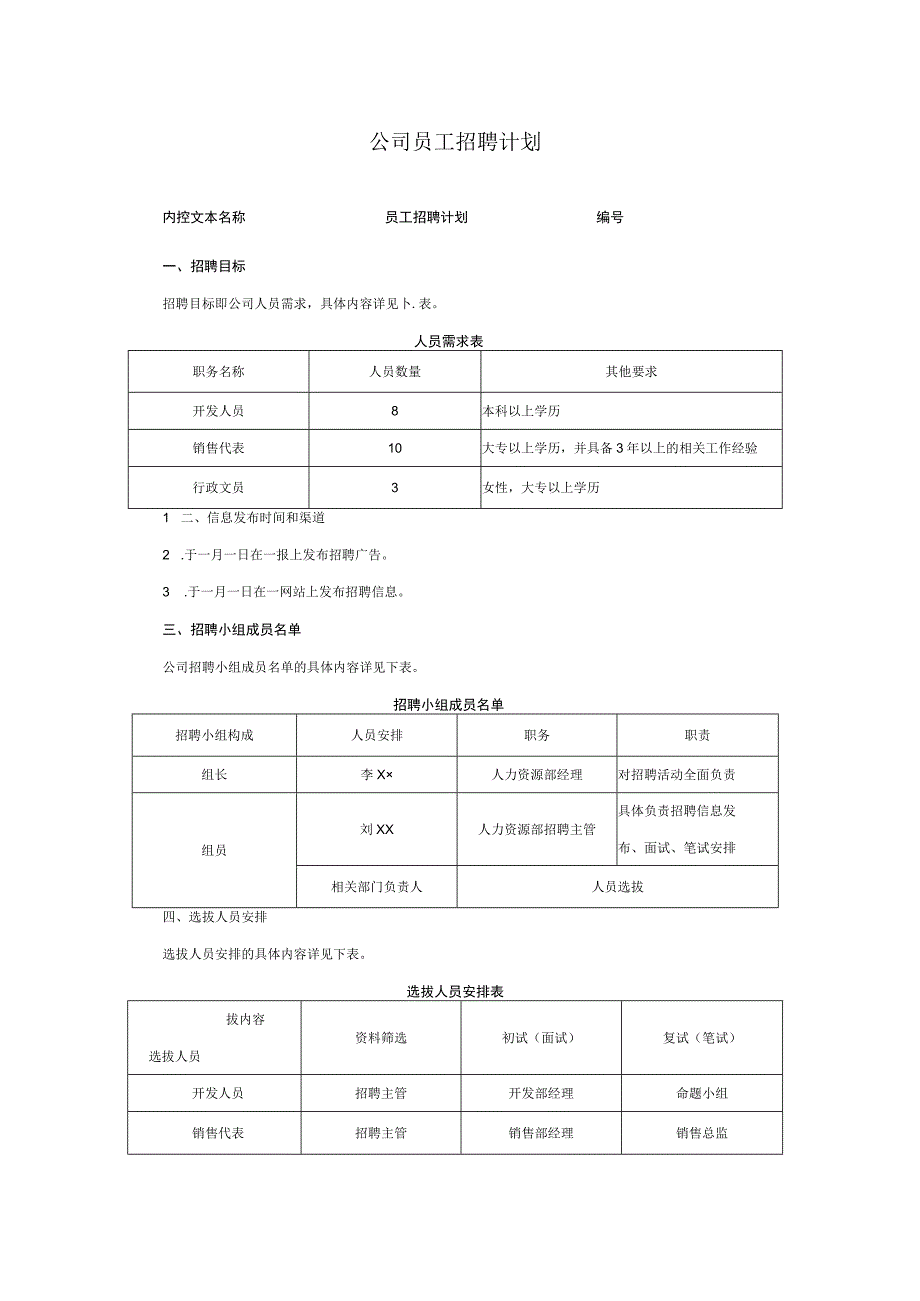 公司员工招聘计划.docx_第1页