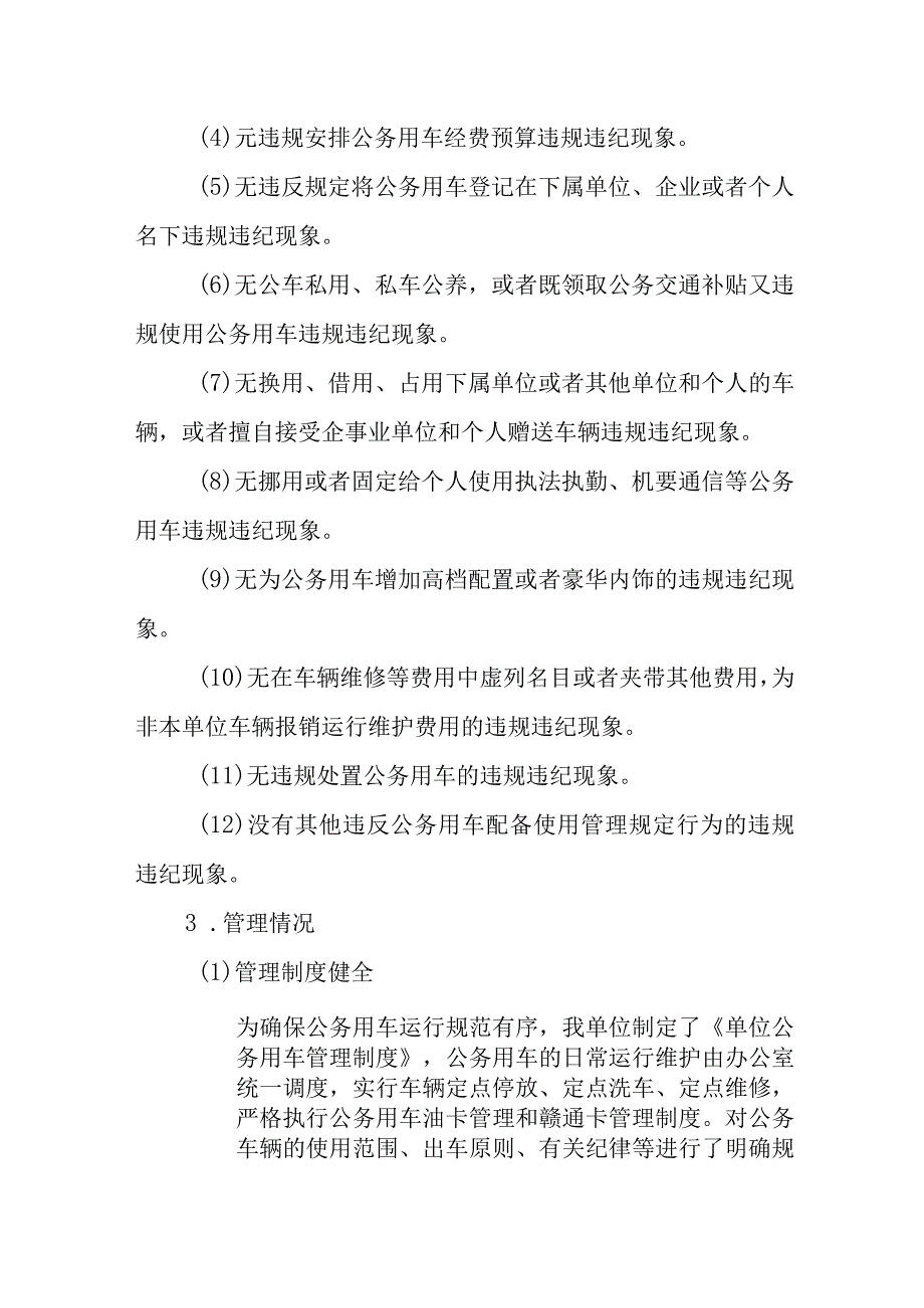 公务用车自查自纠情况总结报告.docx_第2页