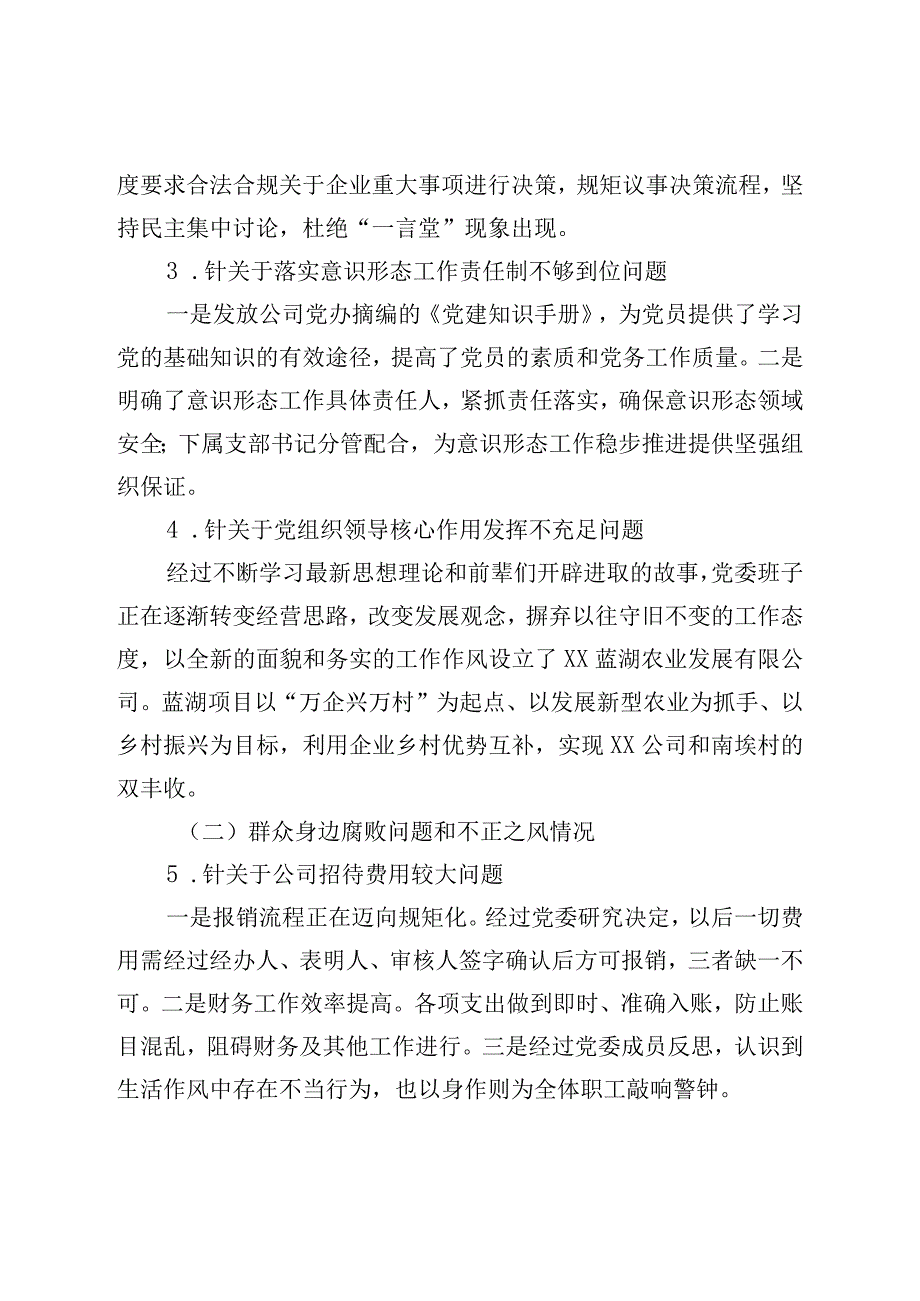 公司巡察整改进展情况的报告.docx_第3页