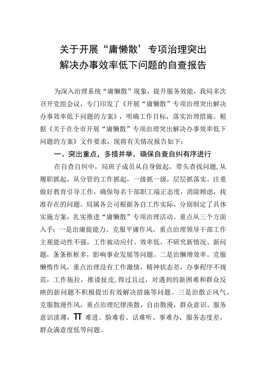 关于庸懒散治理的报告.docx_第1页