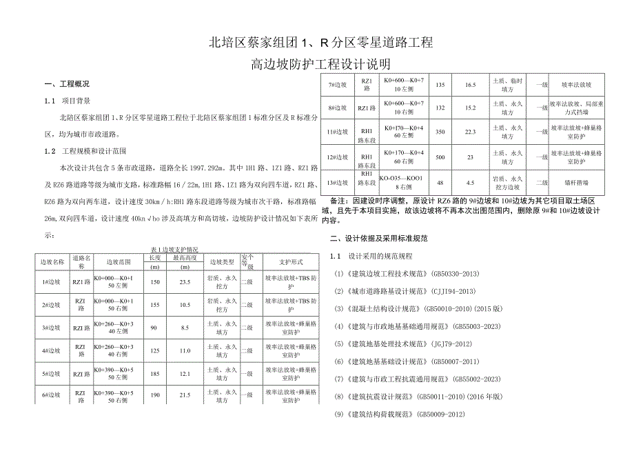 北碚区蔡家组团LR分区零星道路工程高边坡防护工程设计说明.docx_第1页