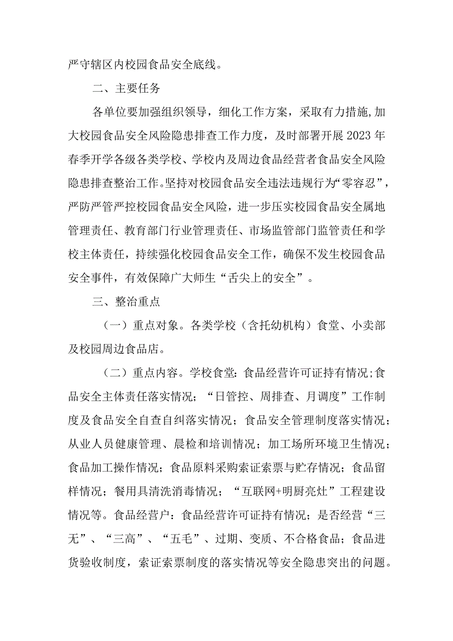 区县2023年春季学校食堂和校园周边食品安全专项整治实施方案.docx_第2页