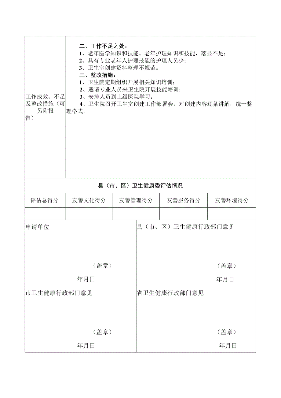 医院老年友善医疗机构创建资料：老年友善医疗机构创建申请表.docx_第2页