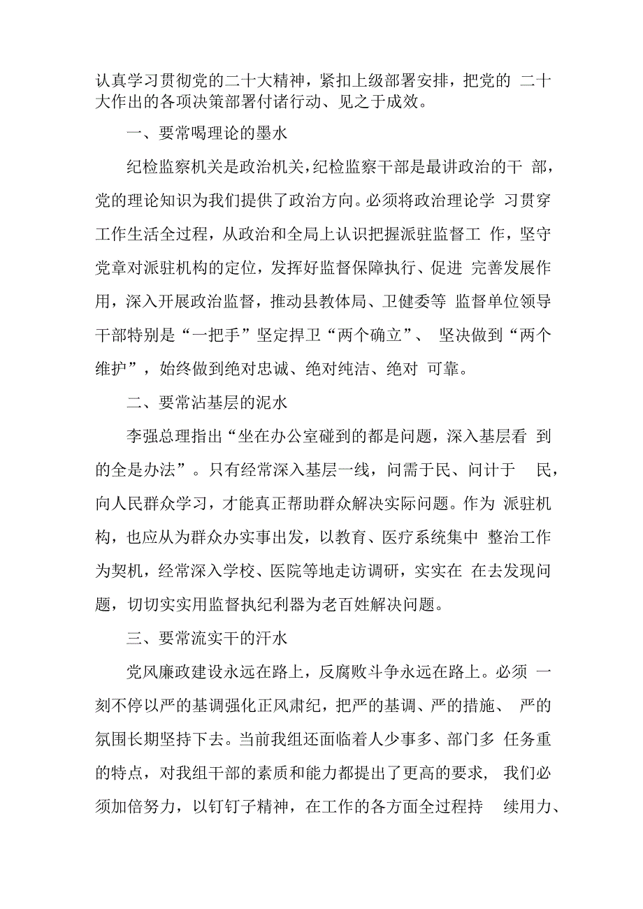 区县2023年纪检监察干部队伍思想教育整顿个人心得体会 样板8份.docx_第3页