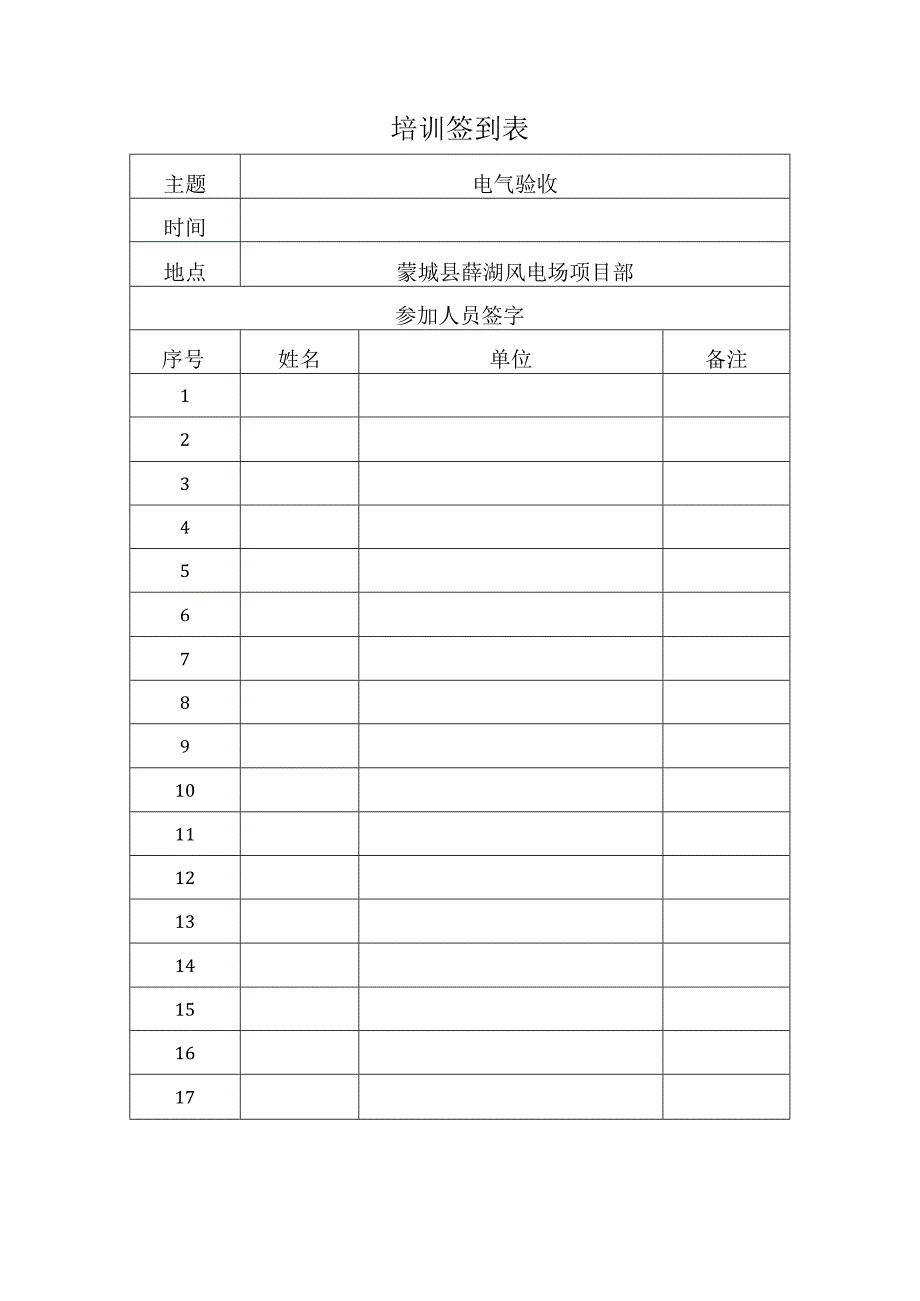 华能蒙城县薛湖风电场项目强制性条文培训记录电气.docx_第3页