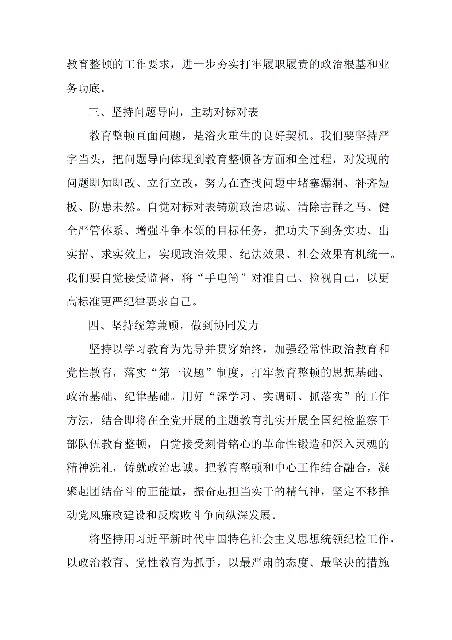 区县2023年纪检监察干部队伍思想教育整顿个人心得体会 （合集8份）.docx_第3页