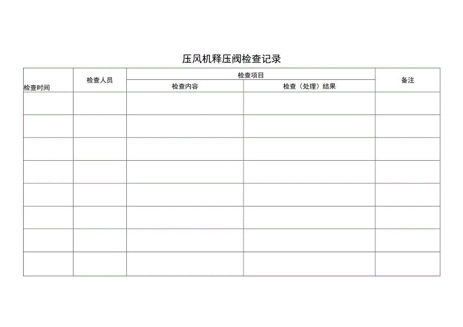 压风机释压阀检查记录簿.docx_第2页