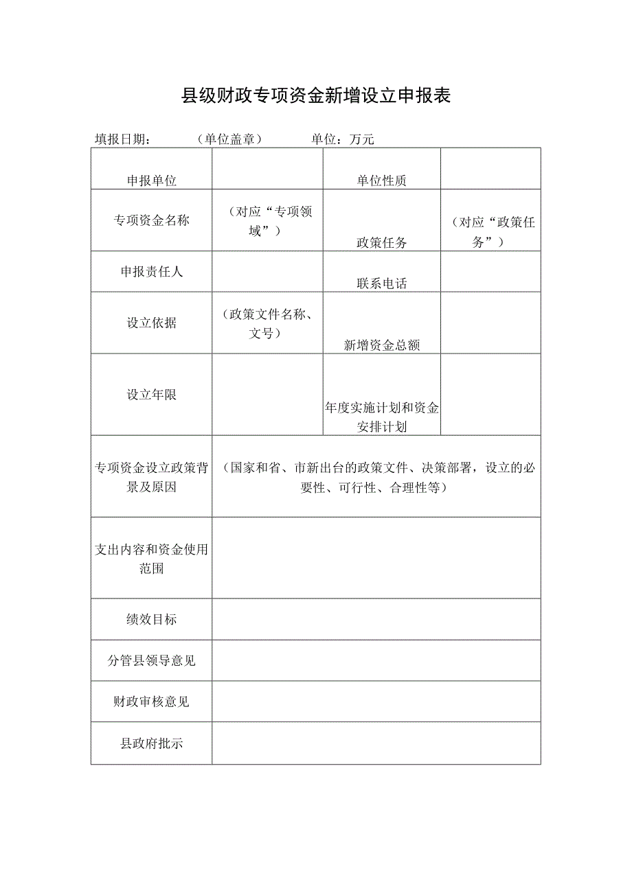 县级财政专项资金新增设立申报表.docx_第1页