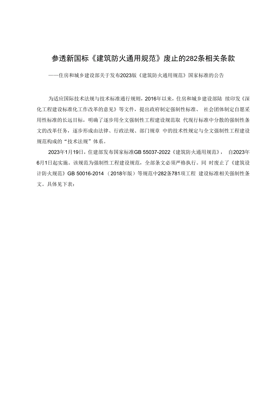 参透新国标《建筑防火通用规范》废止的282条相关条款.docx_第1页