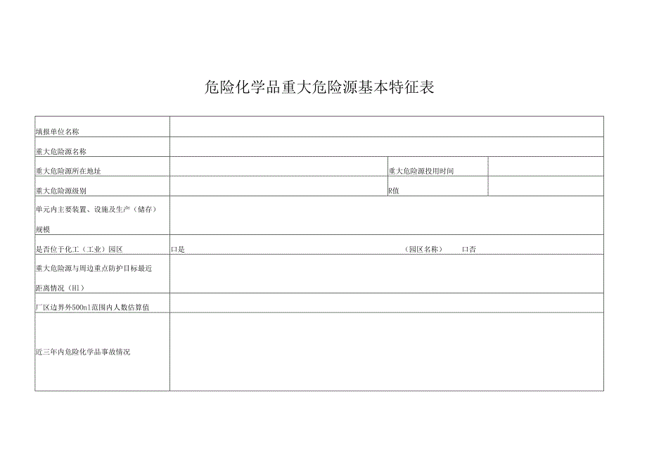 危化重大危险源备案登记各种表格.docx_第1页