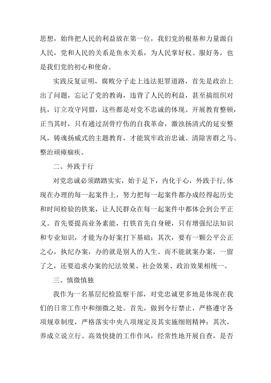 国企单位2023年纪检监察干部队伍教育整顿心得体会 （合计4份）.docx_第2页