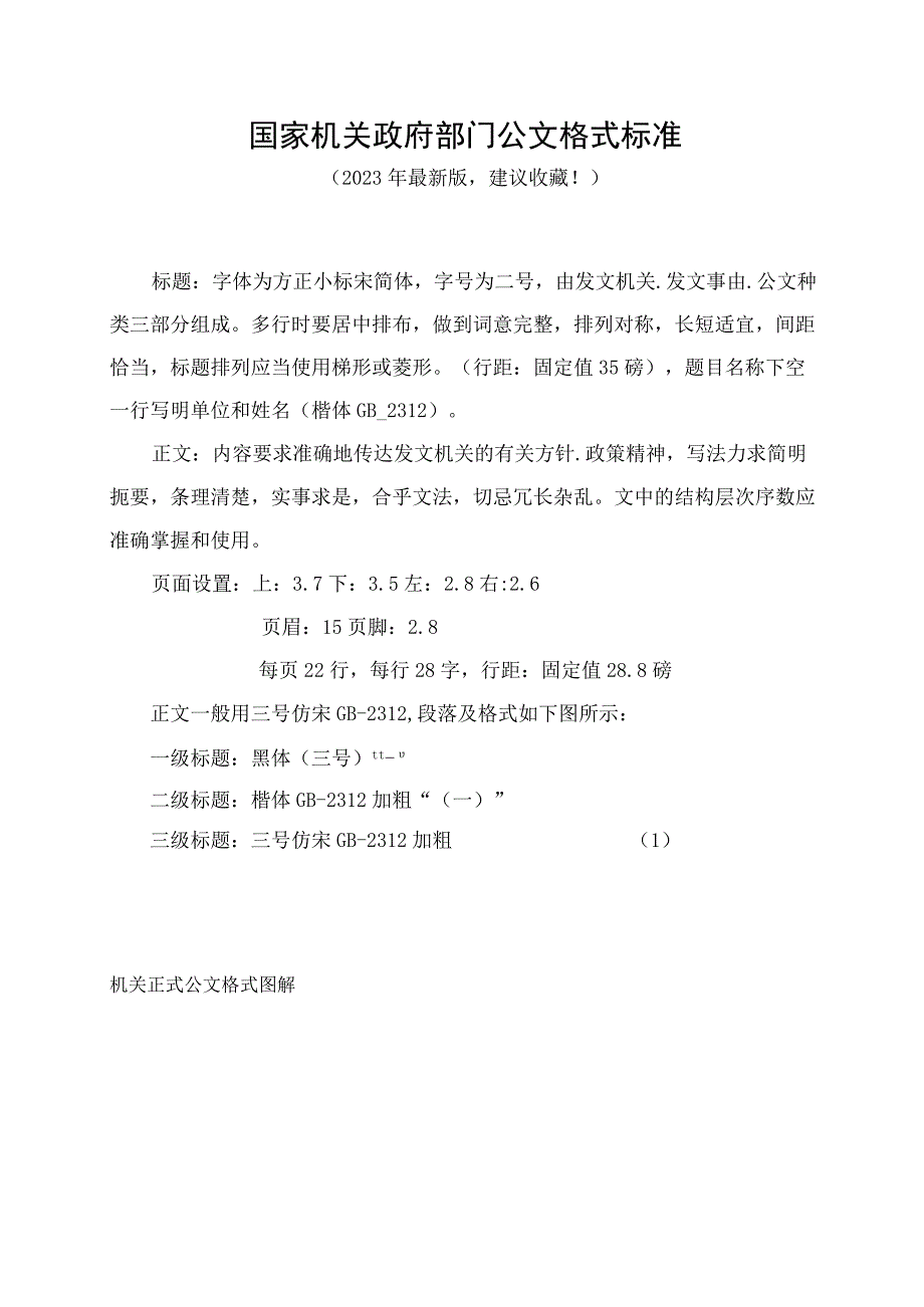 国家机关政府部门公文格式标准（2023最新版建议收藏！）.docx_第1页