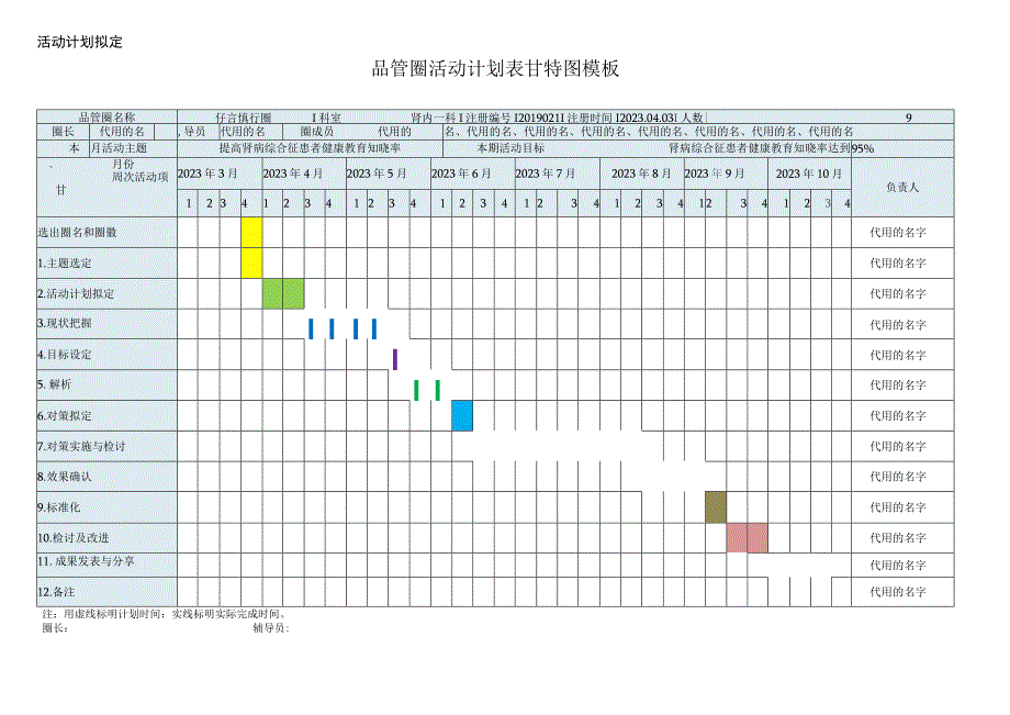 品管圈活动计划表甘特图模板.docx_第1页