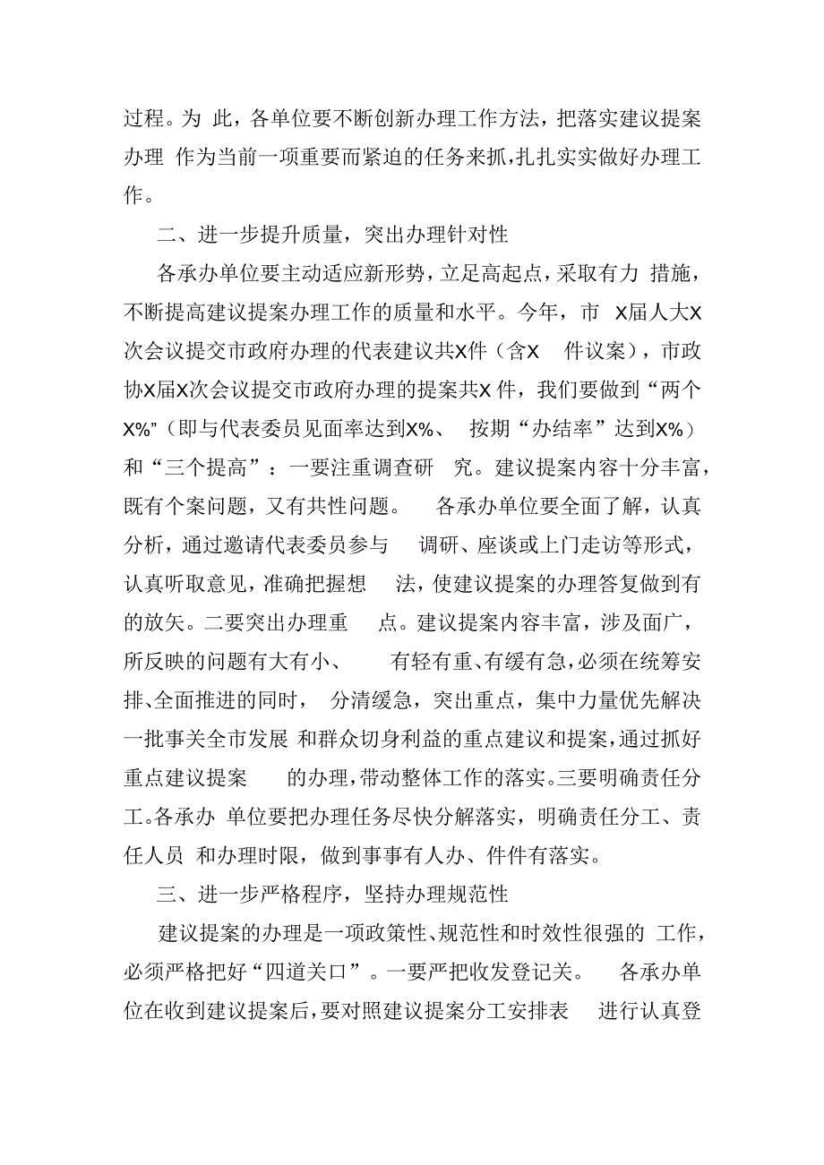 在全市建议提案办理工作会议上的讲话.docx_第2页