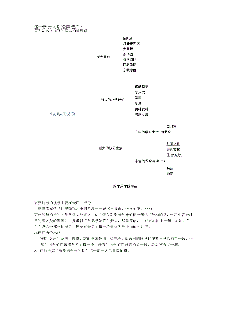 回访母校宣传视频拍摄计划.docx_第1页