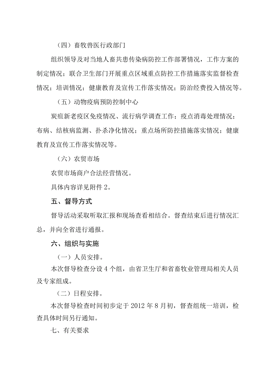 吉林省人畜共患等重点传染病督导检查方案.docx_第3页