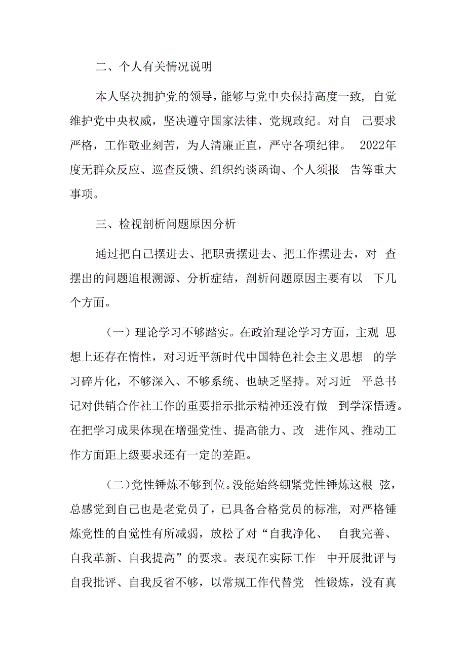 国企领导2023年民主生活会发言提纲.docx_第3页