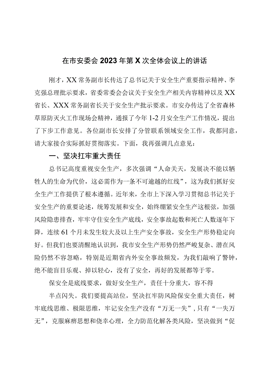 在市安委会2023年全体会议上的讲话.docx_第1页