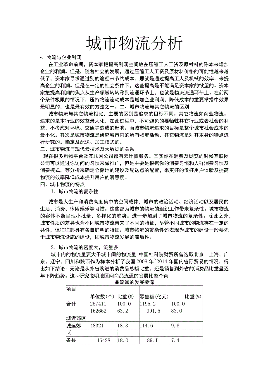 城市物流分析.docx_第1页