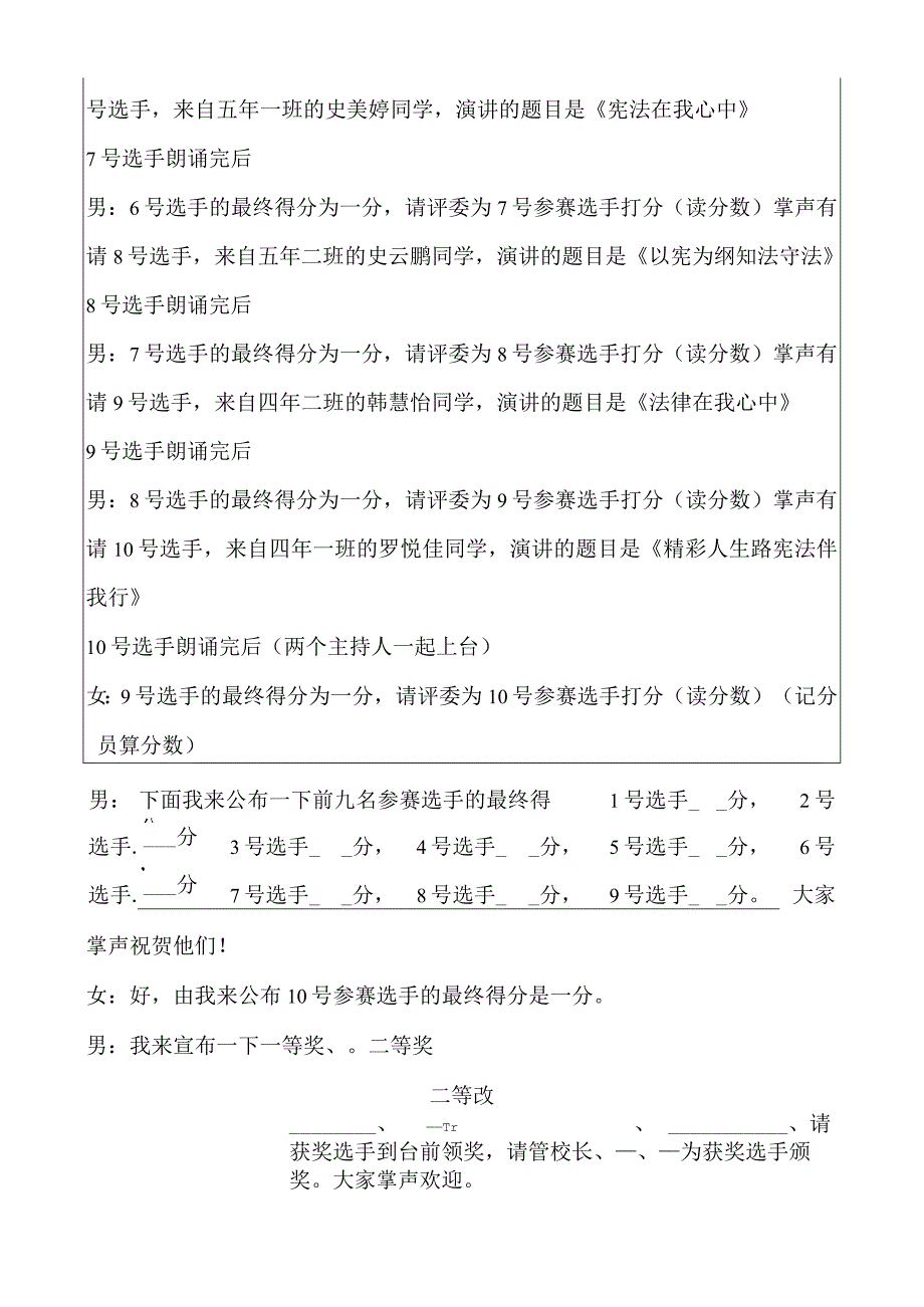 学宪法讲宪法演讲比赛主持词.docx_第2页