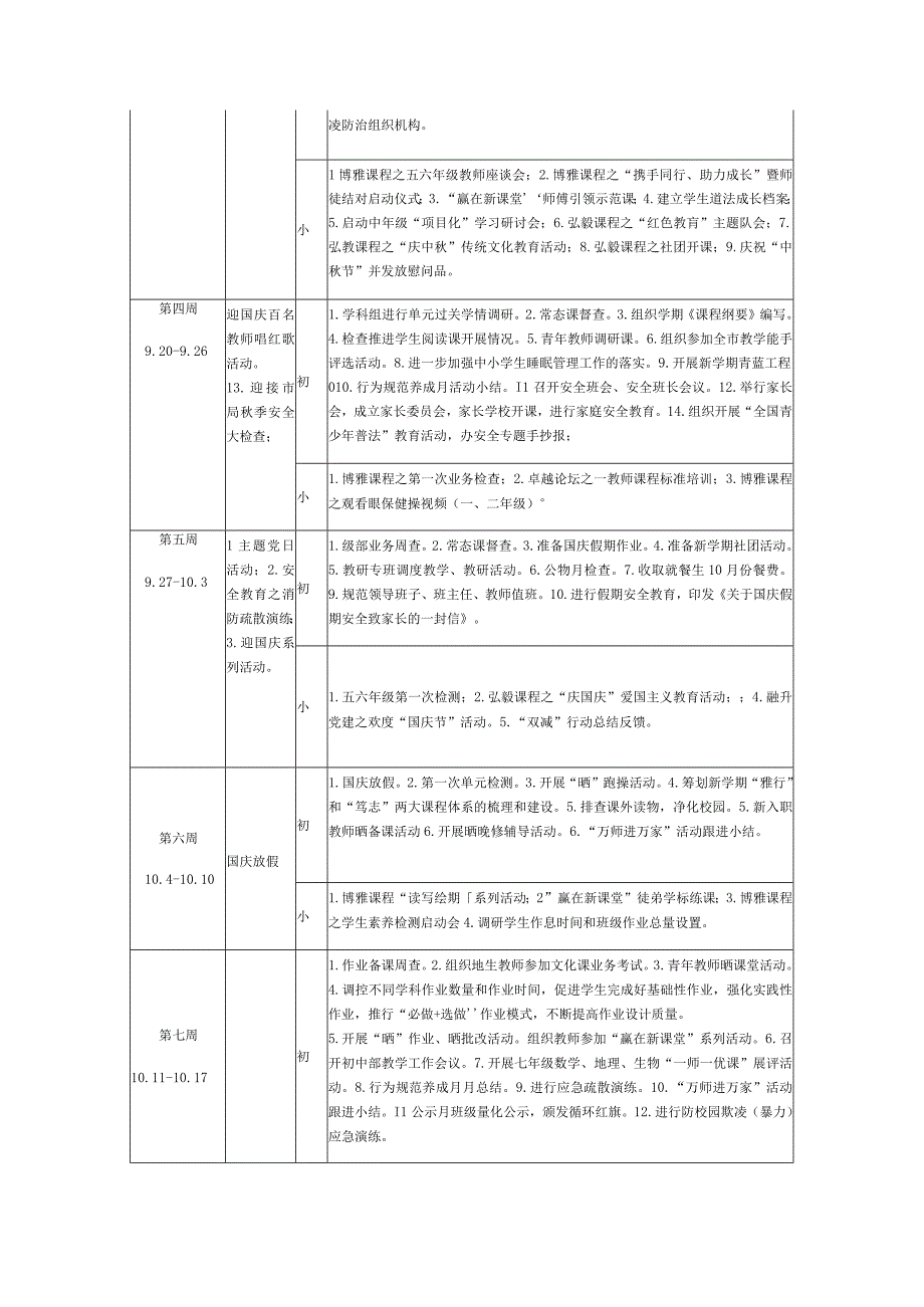 学校2023—2023学年度第一学期工作历.docx_第2页