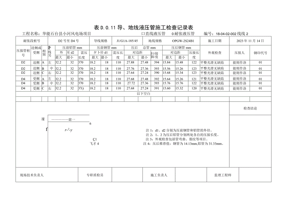 导地线液压管施工检查记录(1).docx_第2页