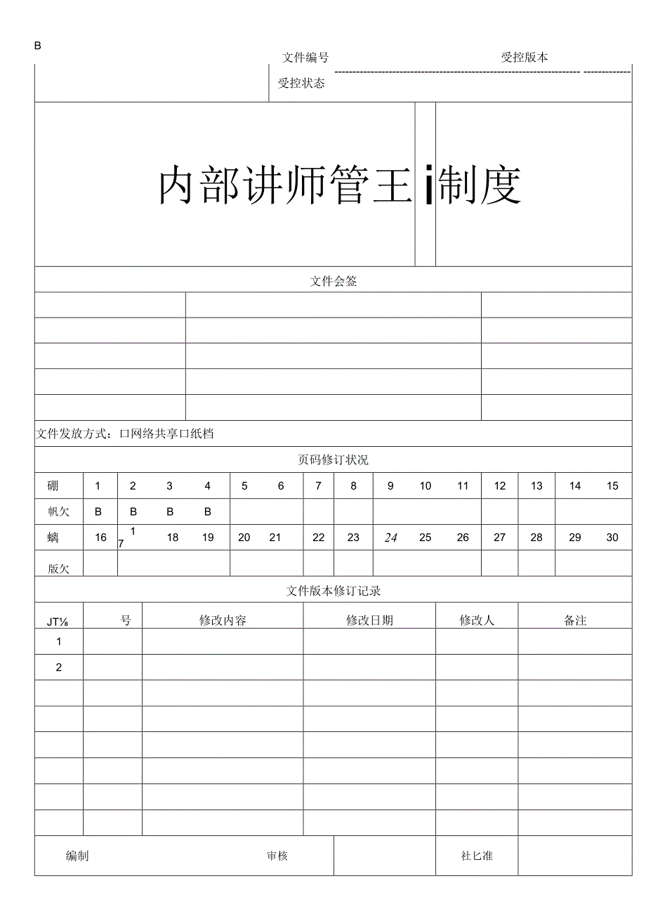 实用内部讲师管理制度.docx_第1页