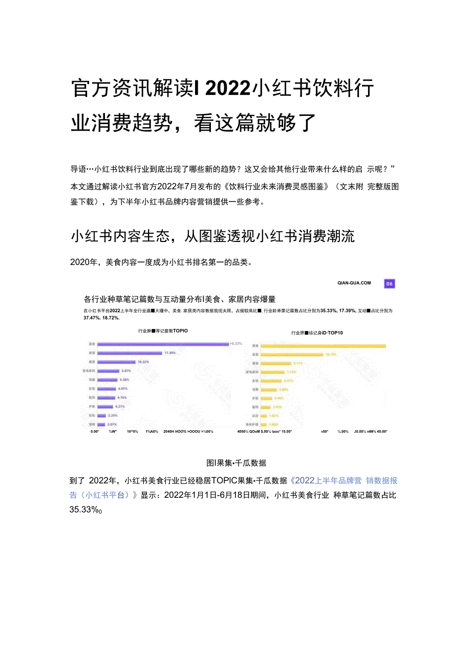 官方资讯解读丨2023小红书饮料行业消费趋势看这篇就够了.docx_第1页