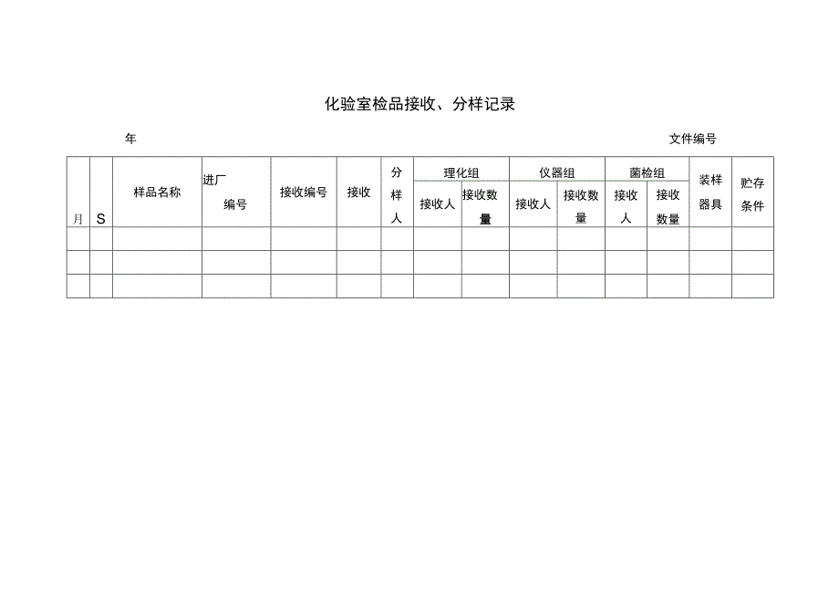 对乙酰氨基酚取样化验室检品接收分样记录.docx_第1页