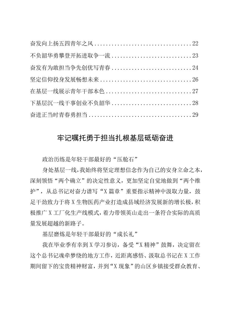 年轻干部座谈会发言汇编.docx_第2页