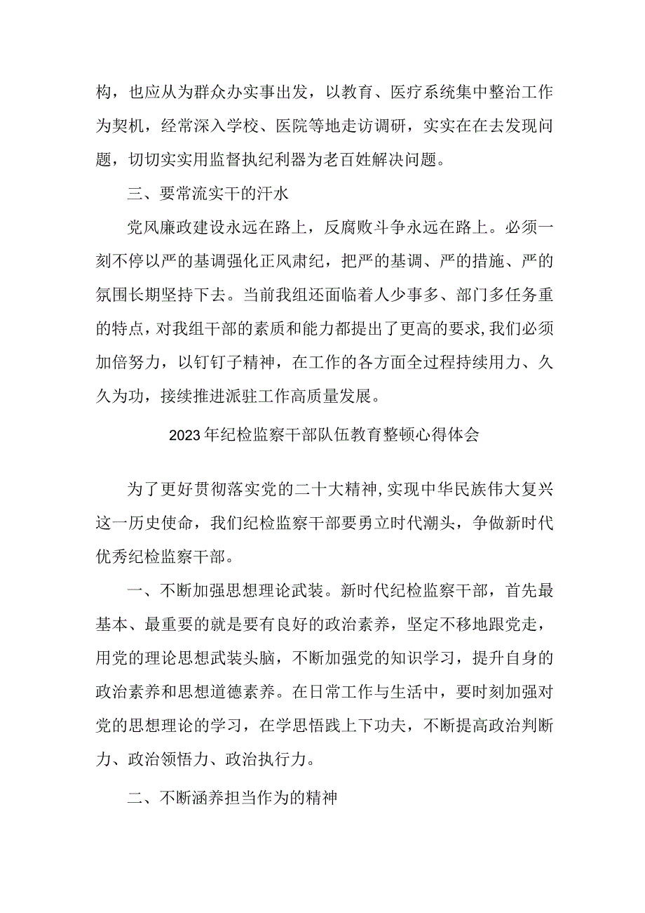 市区医院2023年纪检监察干部队伍教育整顿个人心得体会 （汇编4份）.docx_第3页