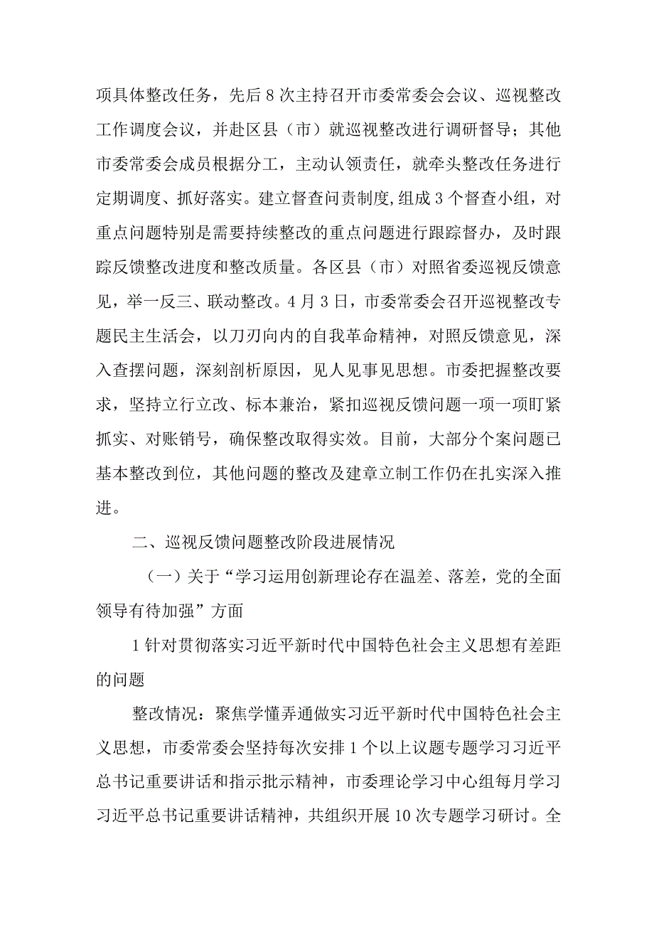 市委关于巡视整改阶段进展情况的报告.docx_第2页