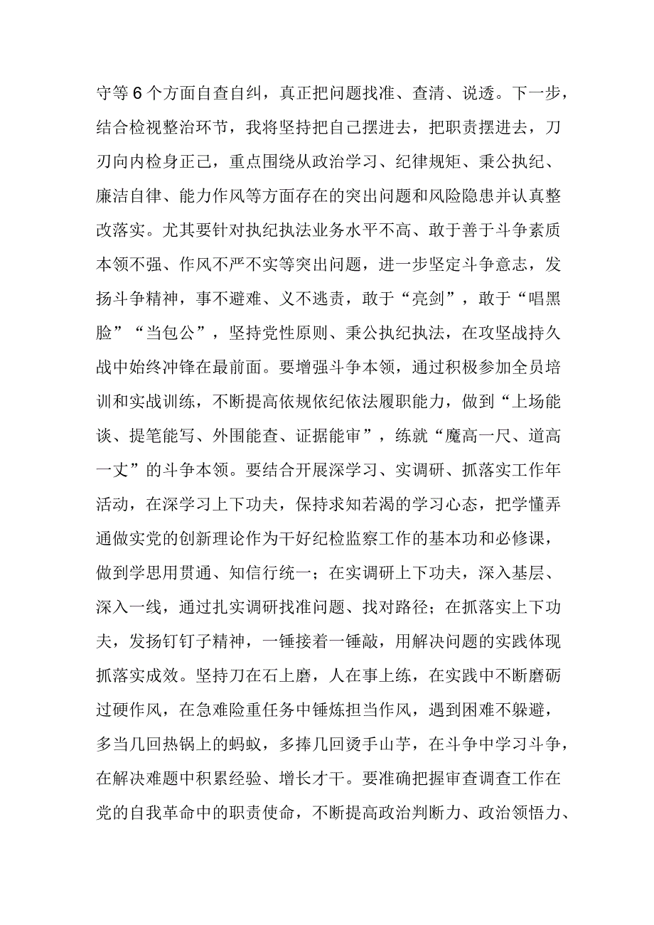 年轻纪检监察干部在纪检监察干部队伍教育整顿学习交流会上的研讨发言材料.docx_第3页