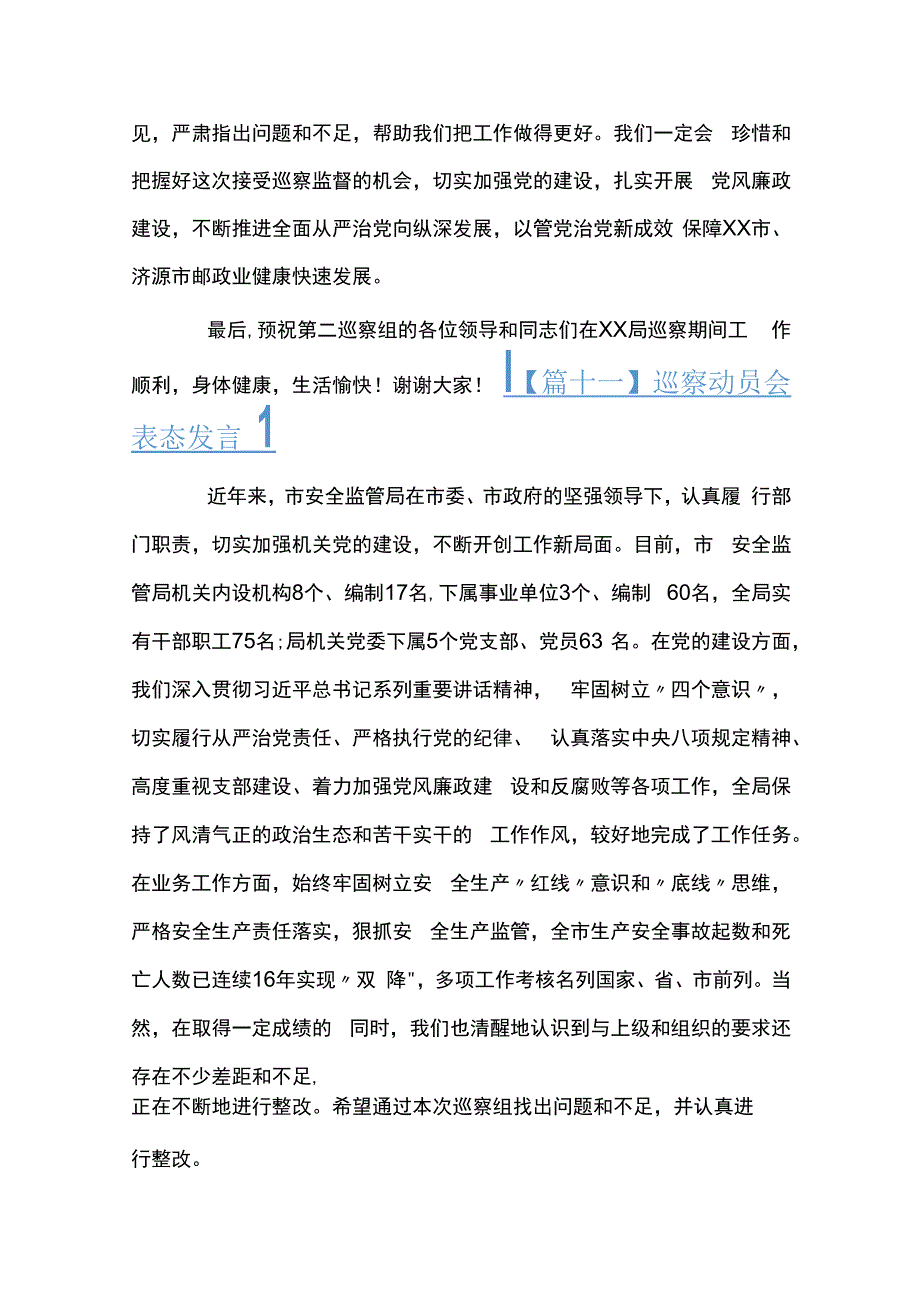 巡察动员会表态发言十一篇(1).docx_第3页