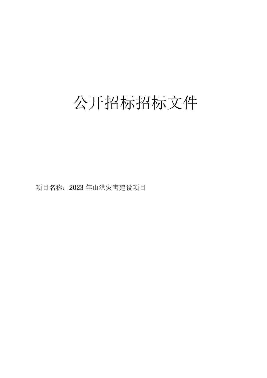 山洪灾害建设项目招标文件.docx_第1页