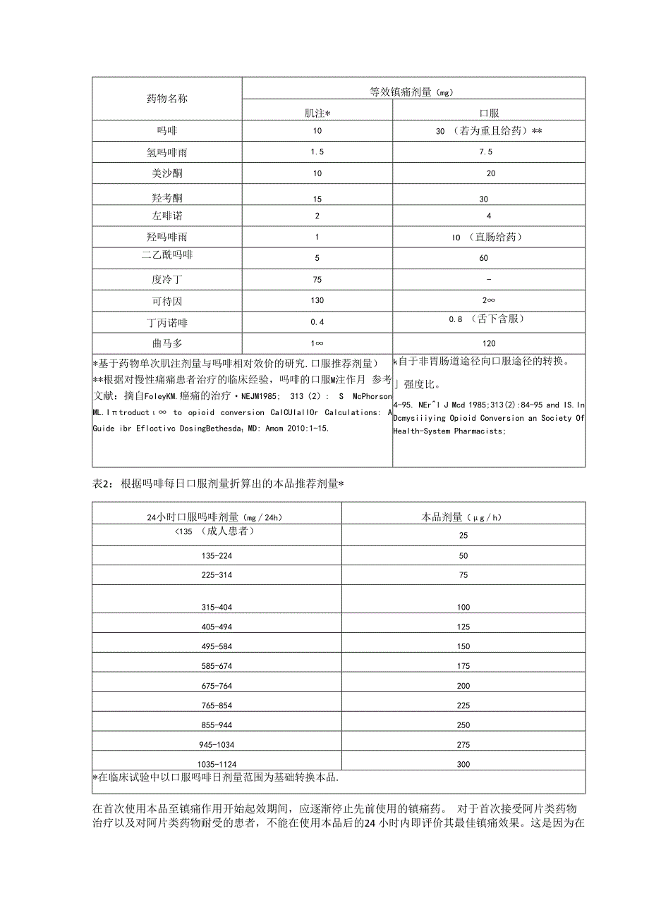 芬太尼透皮贴剂多瑞吉中文说明书.docx_第3页