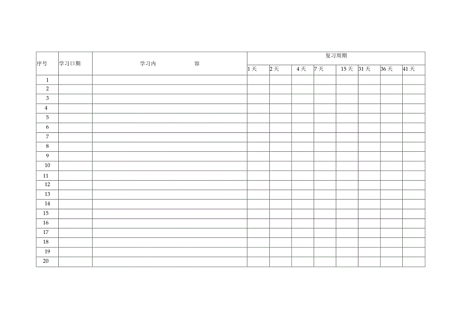 艾宾浩斯记忆法表格.docx_第3页