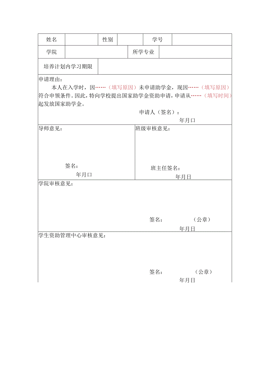 西南林业大学全日制博士研究生国家助学金申请表.docx_第3页