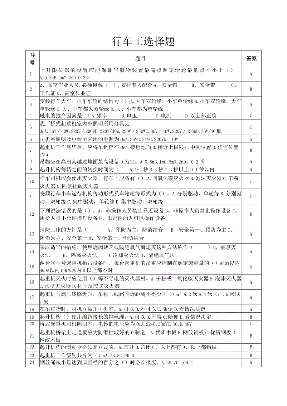 行车工选择题题库.docx_第1页