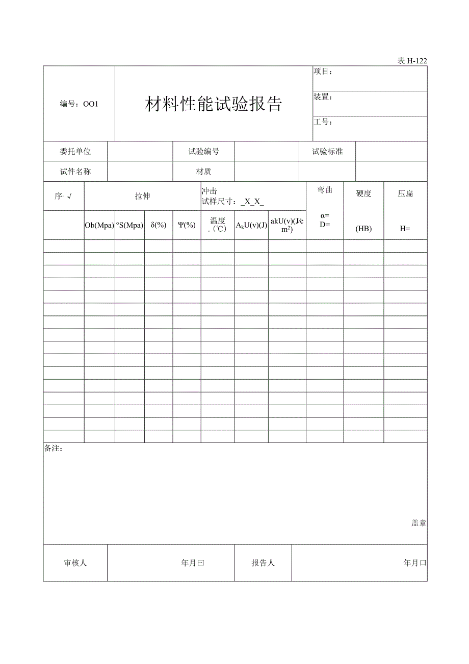 表H122材料性能试验报告.docx_第1页