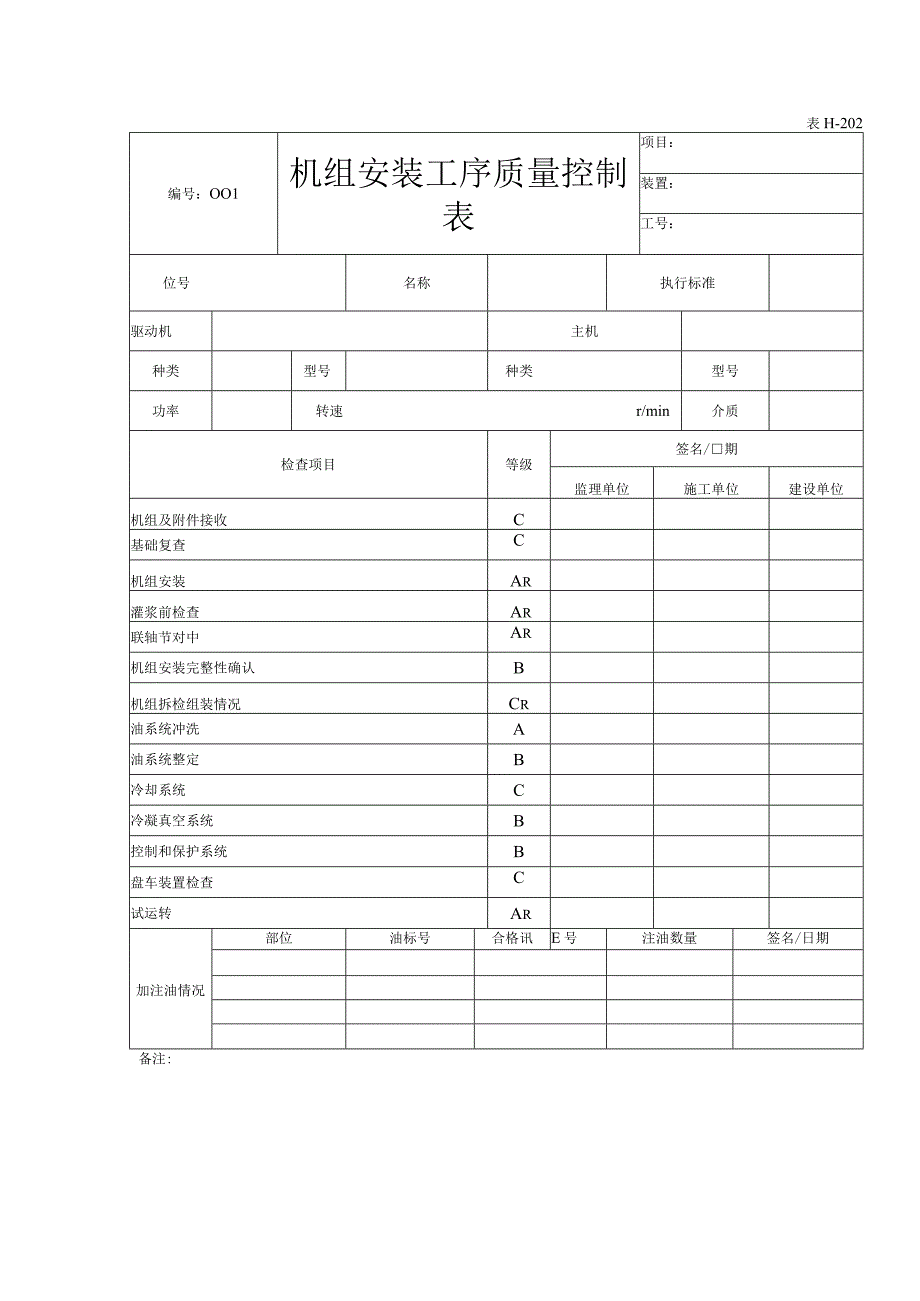 表H202机组安装工序质量控制表.docx_第1页