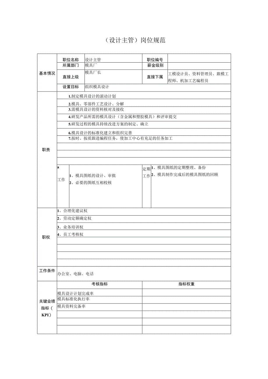 设计主管岗位规范.docx_第1页