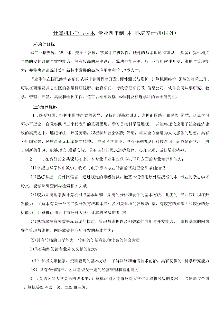 计算机科学与技术专业培养计划(区外).docx_第1页