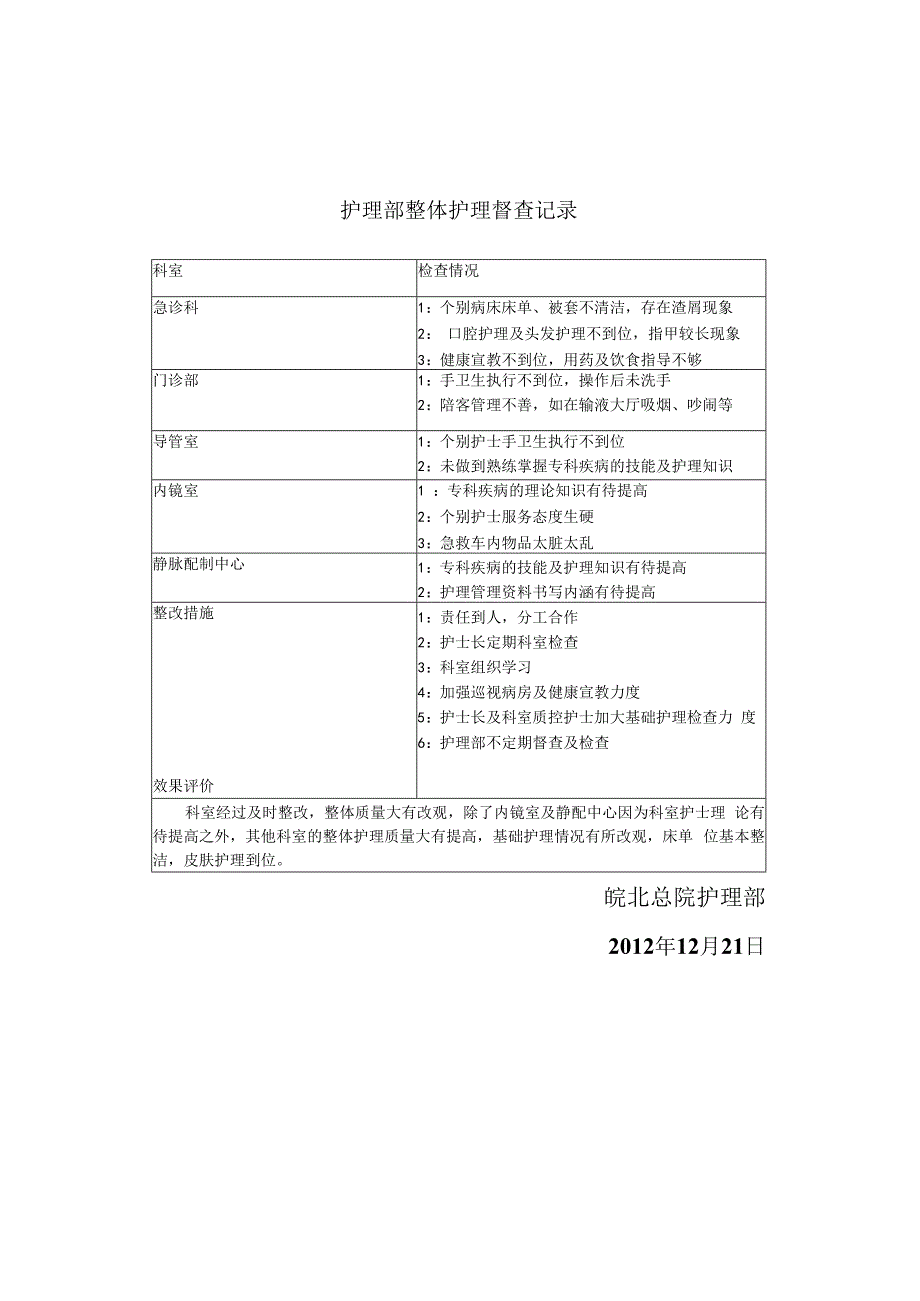 责任制整体护理工作督查记录.docx_第3页