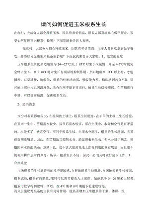 请问如何促进玉米根系生长.docx