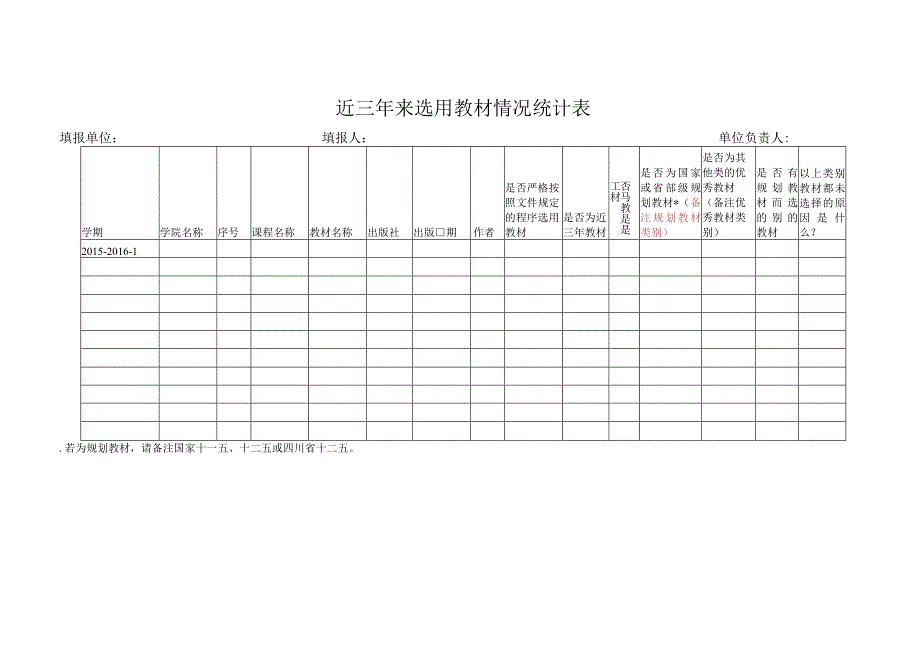 近三年来选用教材情况统计表.docx_第1页